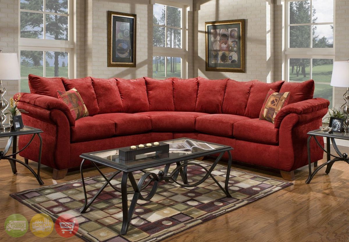 Pinmarilin Adams On For The Home | Corner Sectional Sofa, Red With Microfiber Sectional Corner Sofas (Gallery 11 of 20)