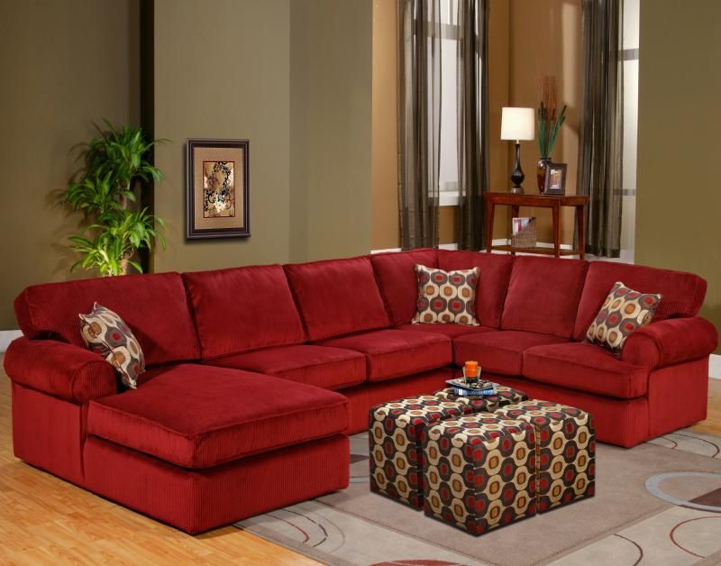 Red Microfiber Sectionals Highlight Your Living Room – Homesfeed In Microfiber Sectional Corner Sofas (Gallery 14 of 20)