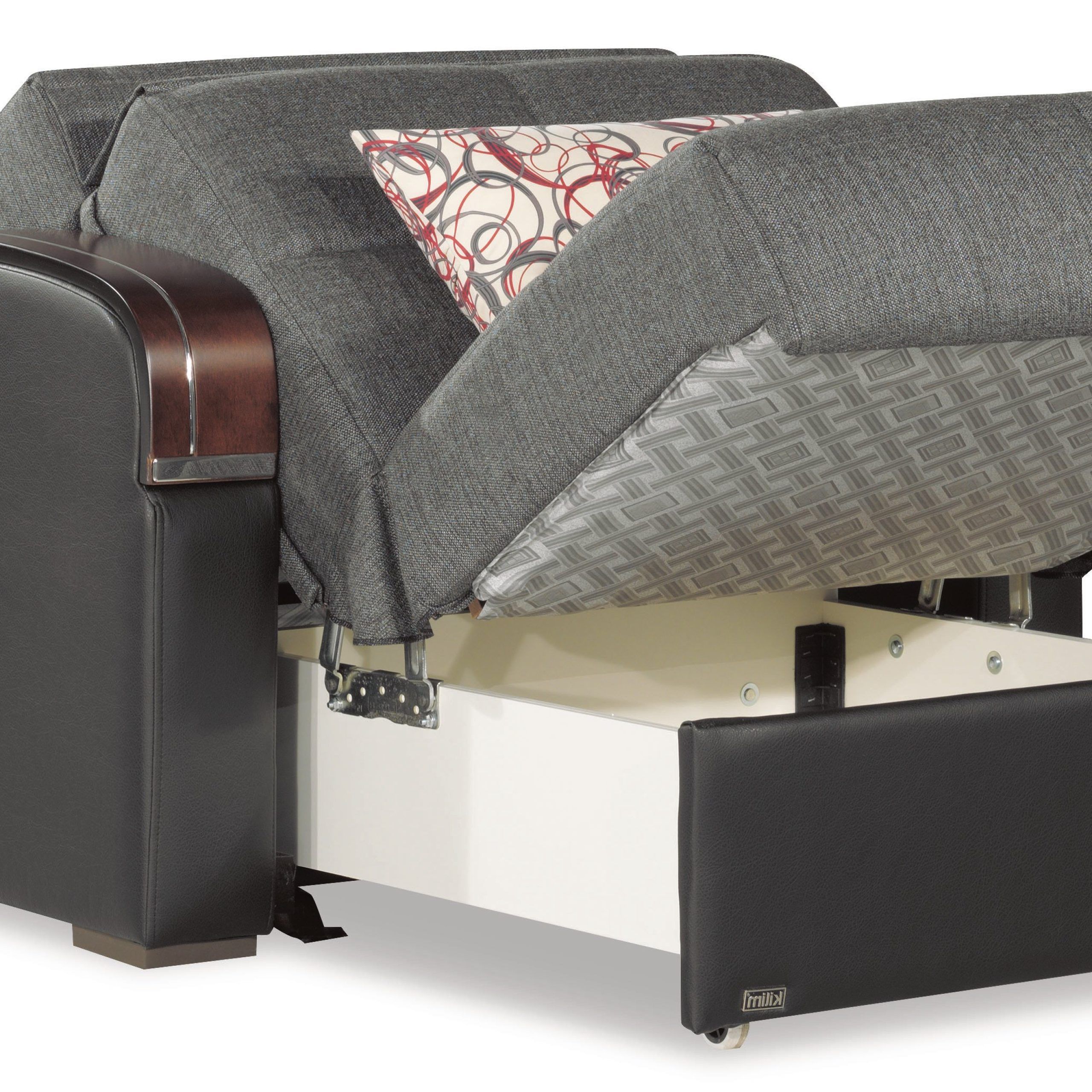Sleep Plus Gray Convertible Chair Bedcasamode For Convertible Light Gray Chair Beds (Gallery 1 of 20)