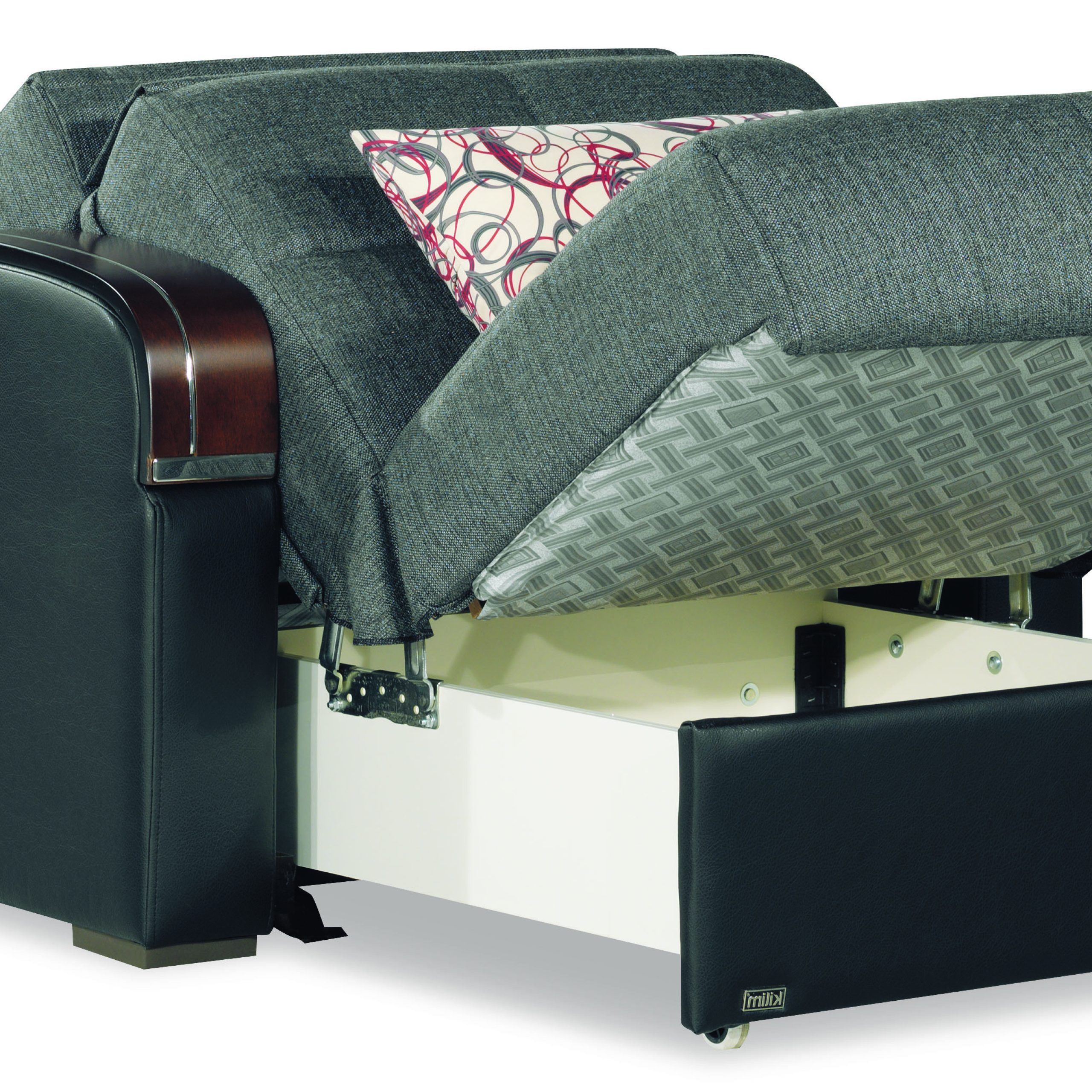Sleep Plus Gray Convertible Chair Bedcasamode With Regard To 4 In 1 Convertible Sleeper Chair Beds (View 7 of 20)