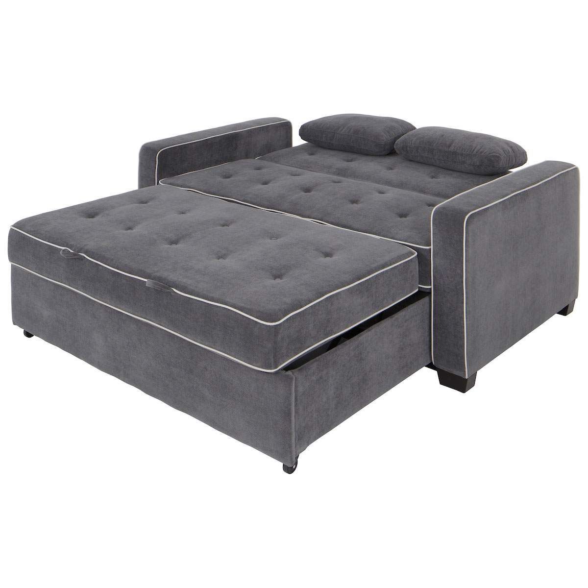 Supreme Pull Out Sofa Bed Fold Away Couch Within 2 In 1 Gray Pull Out Sofa Beds (View 16 of 20)