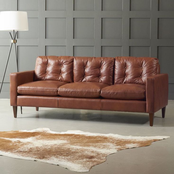 The 8 Best Couches Of 2020 | Brown Leather Sofa Living Room, Brown Sofa Intended For Faux Leather Sofas In Chocolate Brown (View 14 of 20)