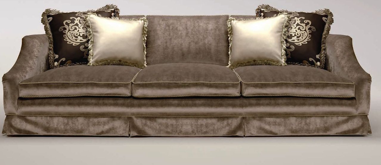 Upholstered Sofa With Curved Arms For Sofas With Curved Arms (View 13 of 20)