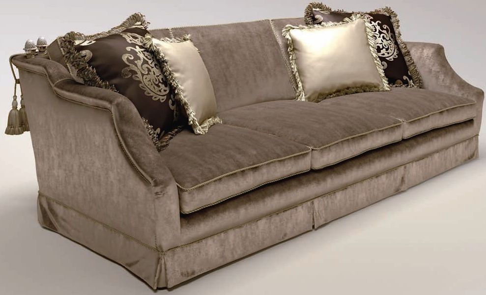 Upholstered Sofa With Curved Arms Regarding Sofas With Curved Arms (View 11 of 20)