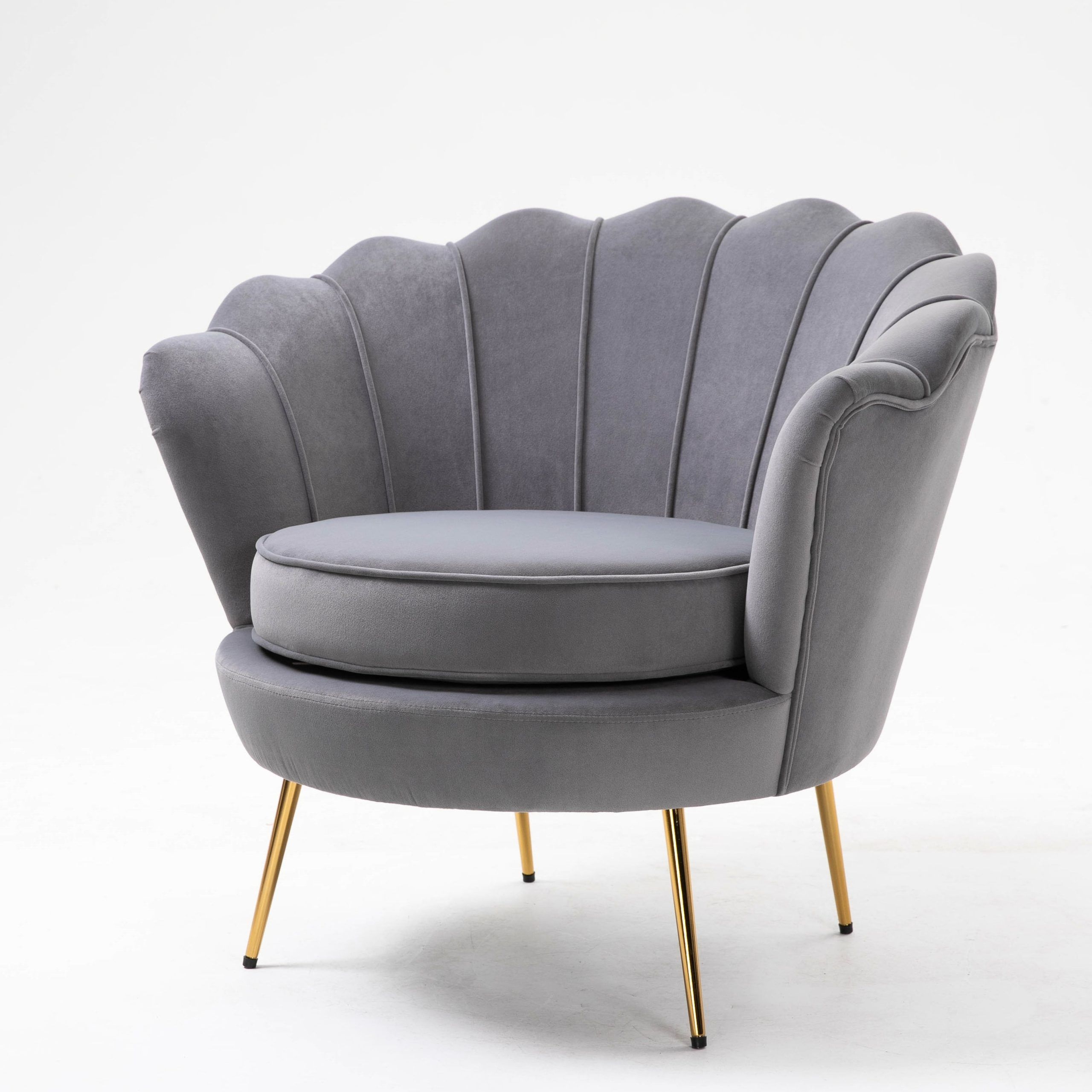Velvet Accent Chair, Upholstered Velvet Accent Chair With Metal Legs Regarding Modern Velvet Upholstered Recliner Chairs (View 17 of 20)