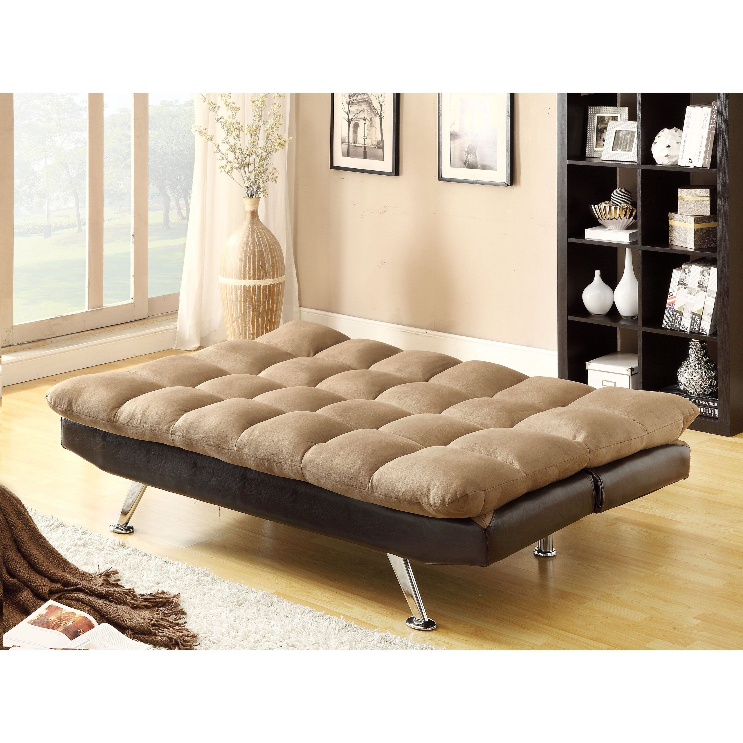 Wildon Home ® Adjustable Sleeper Sofa Futon And Mattress & Reviews Regarding Adjustable Backrest Futon Sofa Beds (View 13 of 20)