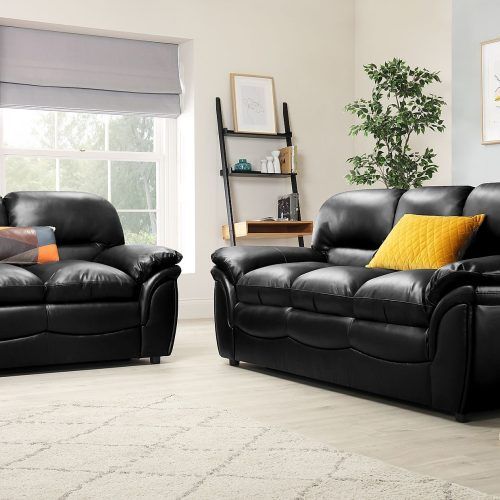 3 Seat L Shaped Sofas In Black (Photo 13 of 20)
