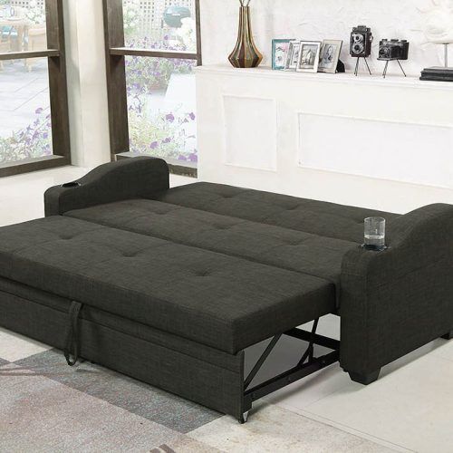 2 In 1 Gray Pull Out Sofa Beds (Photo 18 of 20)