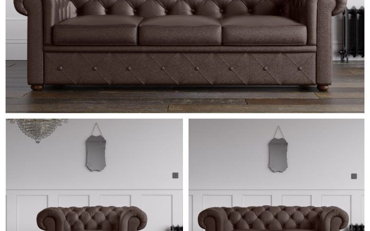 Faux Leather Sofas in Chocolate Brown