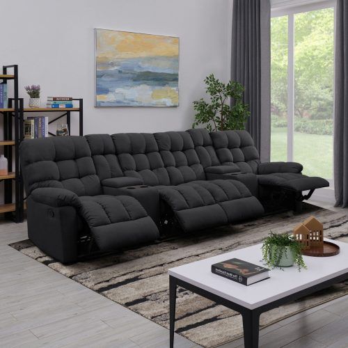 Modern Velvet Sofa Recliners With Storage (Photo 1 of 20)