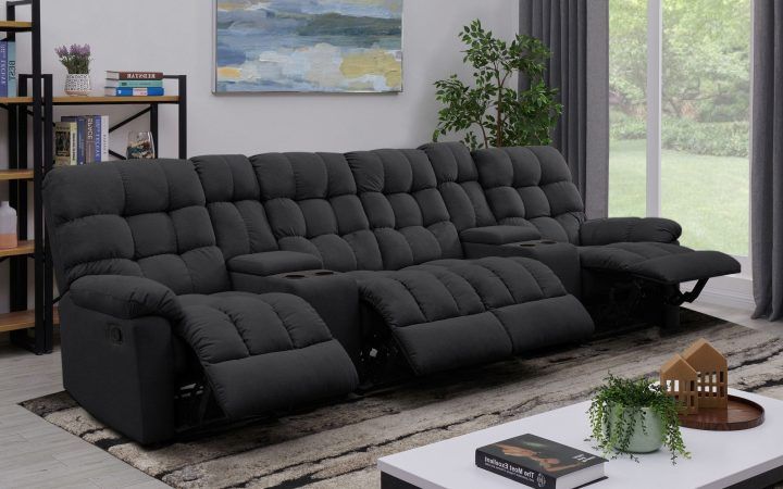 Modern Velvet Sofa Recliners with Storage