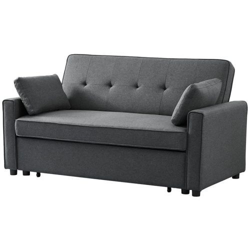 2 In 1 Gray Pull Out Sofa Beds (Photo 11 of 20)