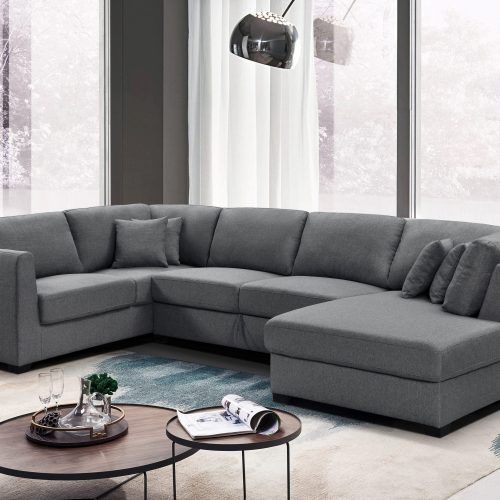 Modern U-Shape Sectional Sofas In Gray (Photo 8 of 20)