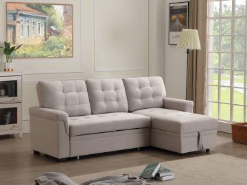 Small L Shaped Sectional Sofas in Beige