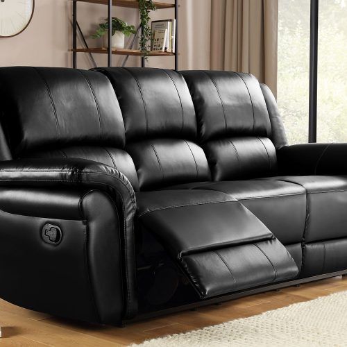3 Seat L Shaped Sofas In Black (Photo 12 of 20)