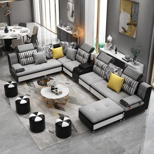 Modern U-Shape Sectional Sofas In Gray (Photo 19 of 20)