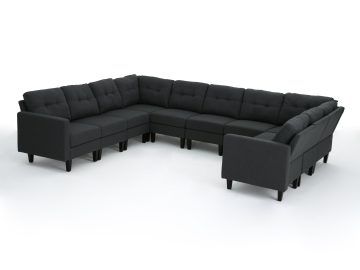 Modern U-shape Sectional Sofas in Gray