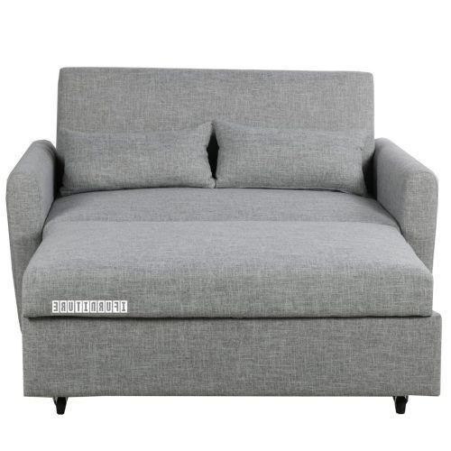 2 In 1 Gray Pull Out Sofa Beds (Photo 5 of 20)