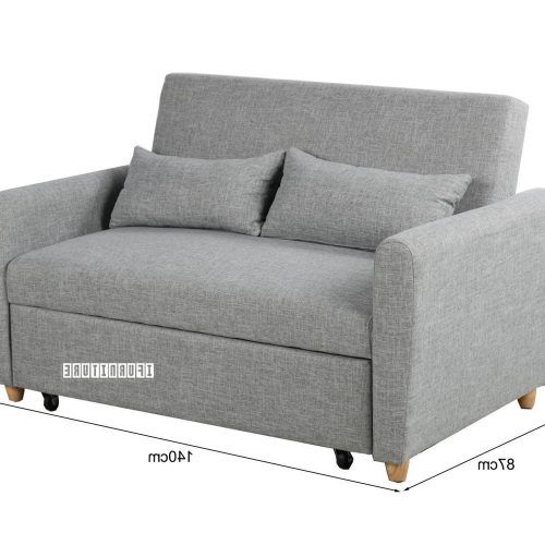 2 In 1 Gray Pull Out Sofa Beds (Photo 9 of 20)