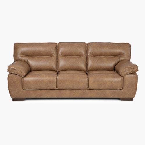 Traditional 3-Seater Faux Leather Sofas (Photo 2 of 20)